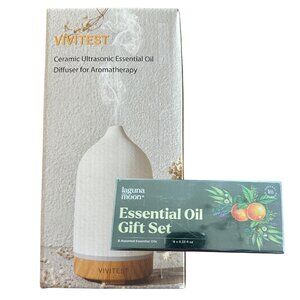 💨 New Aromatherapy Bundle – Ceramic Diffuser + 6 Essential Oils